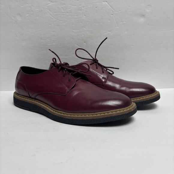 Alfani burgundy leather lace-up oxfords Size 12m Mens main image 7